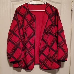 Reversible lightweight quilted blazer jacket